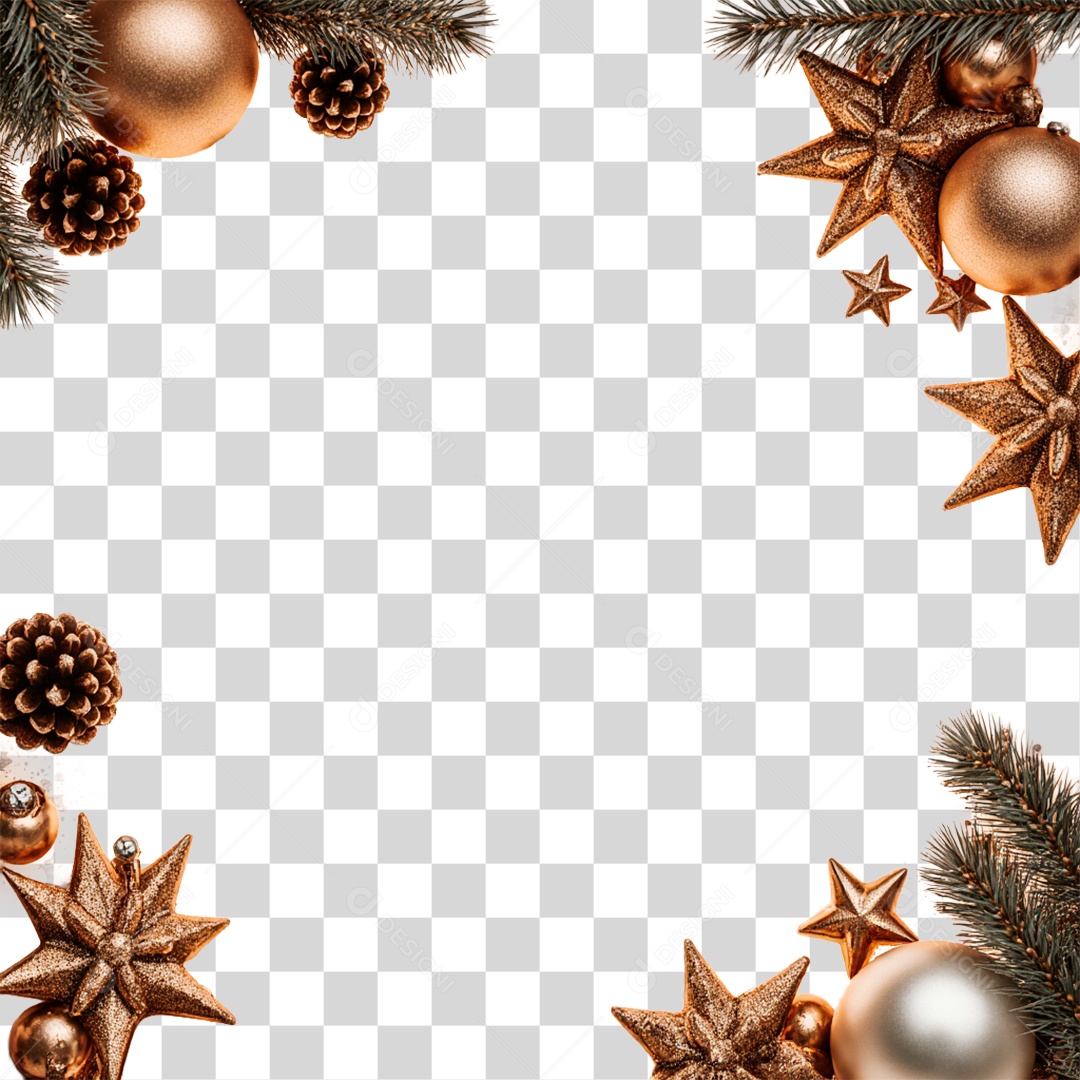 Elemento 3D Bola de Natal PNG Transparente