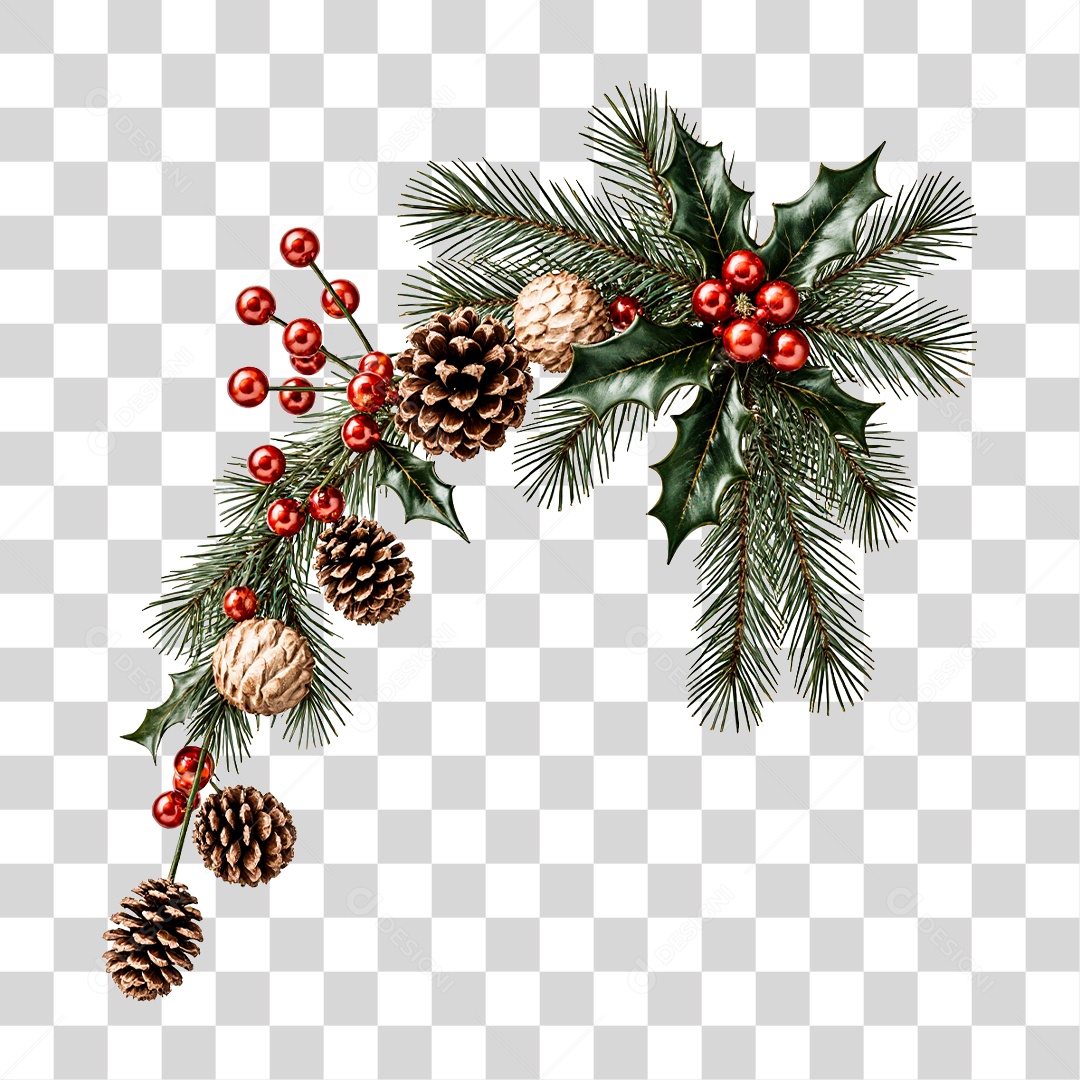 Elemento 3D Bola de Natal PNG Transparente