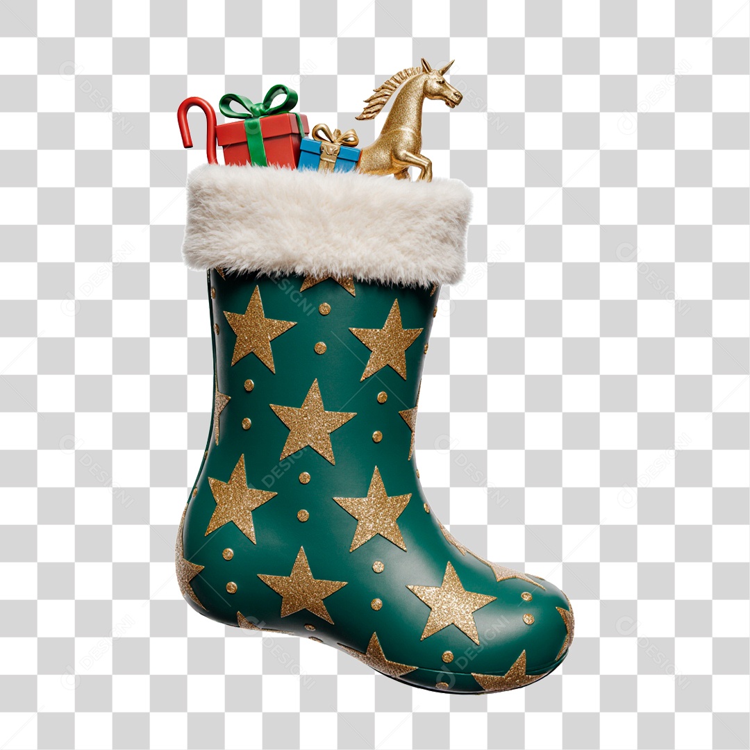 Elemento Meia de Natal PNG Transparente