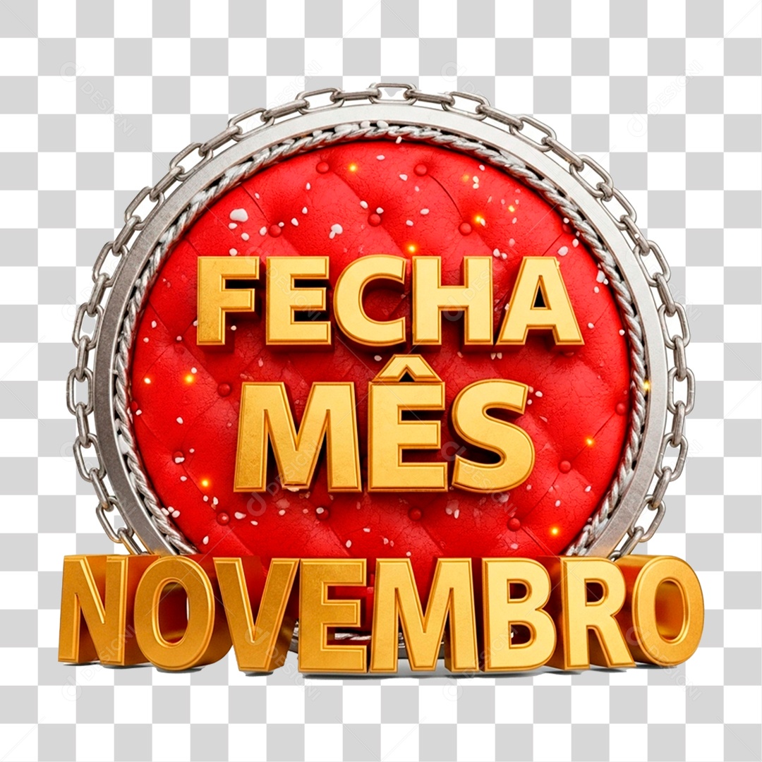 3D Stamp Closes the Month of November Transparent PNG