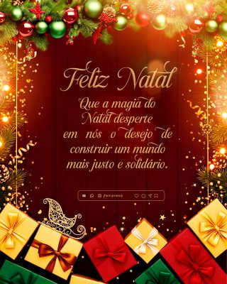Feliz Natal 25 de Dezembro Social Media PSD Editável