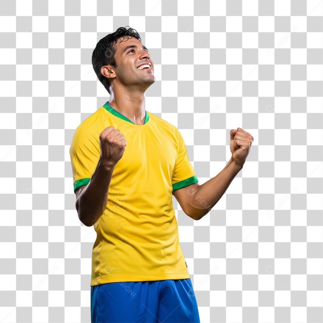 Homem Jogador Seleção Brasileira PNG Transparente
