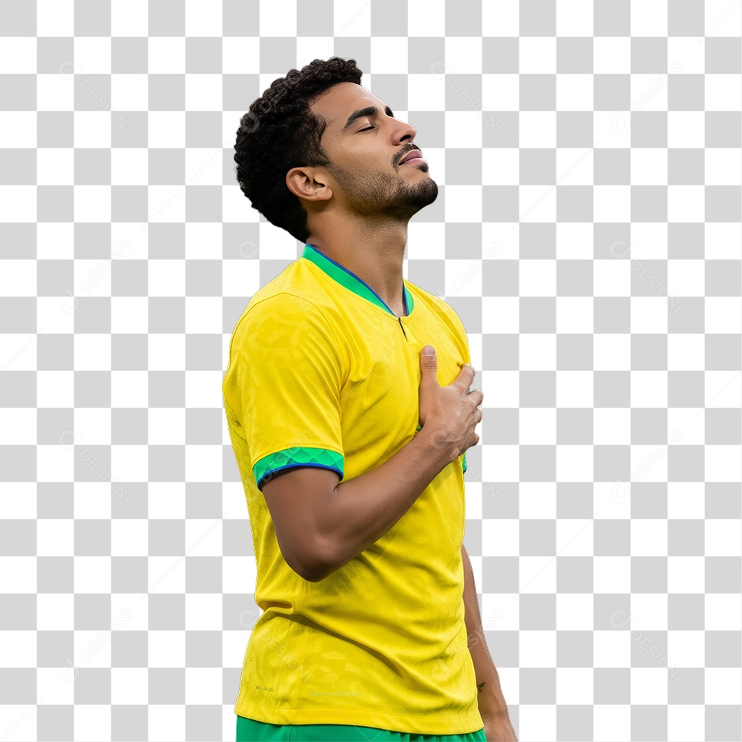Homem Jogador Seleção Brasileira PNG Transparente
