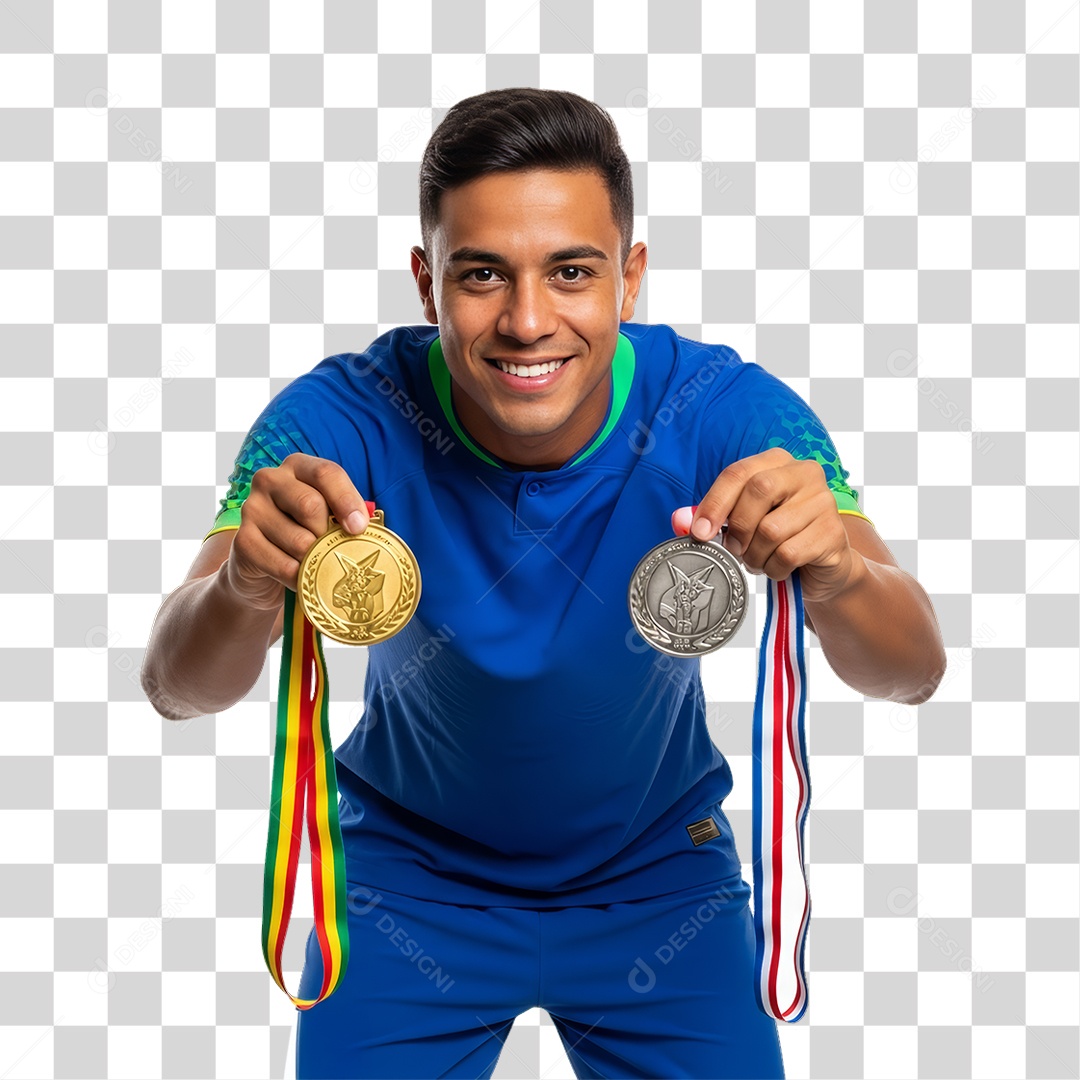 Homem Jogador Seleção Brasileira PNG Transparente