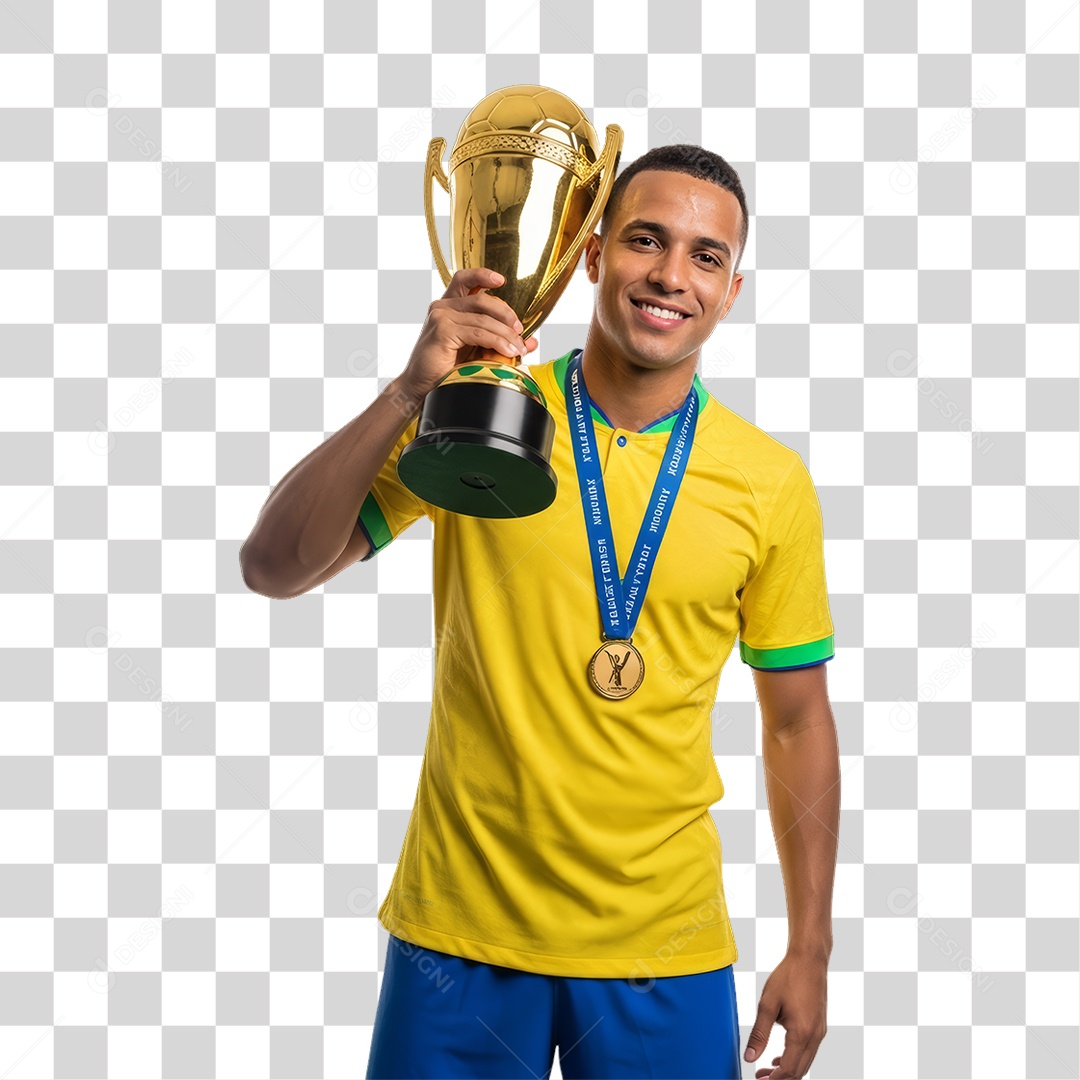 Homem Jogador Seleção Brasileira PNG Transparente