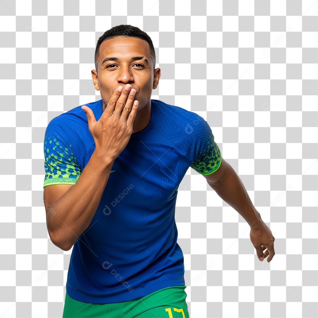 Homem Jogador Seleção Brasileira PNG Transparente