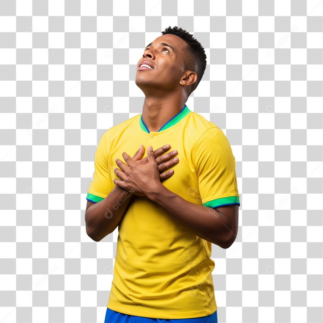 Homem Jogador Seleção Brasileira PNG Transparente