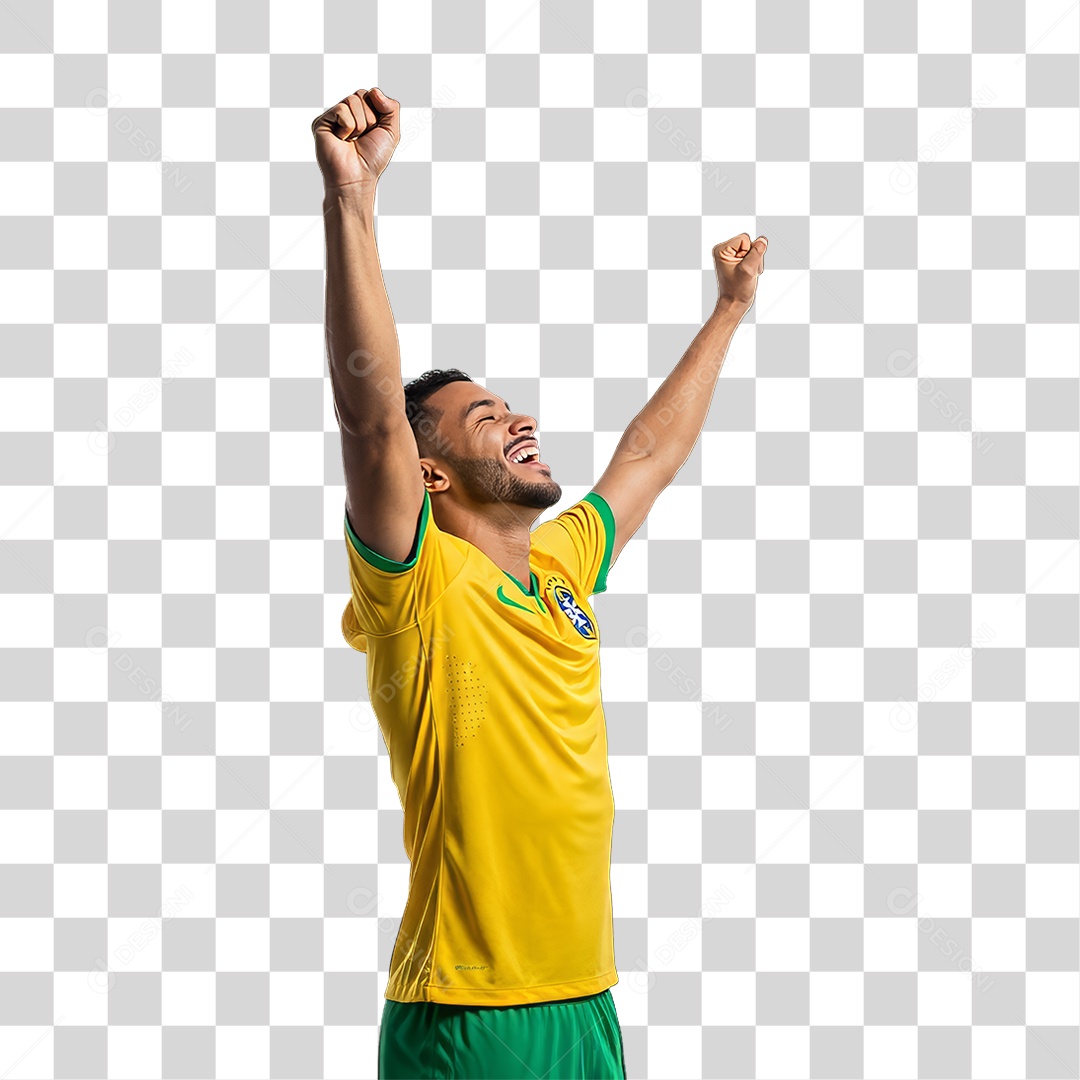 Homem Jogador Seleção Brasileira PNG Transparente