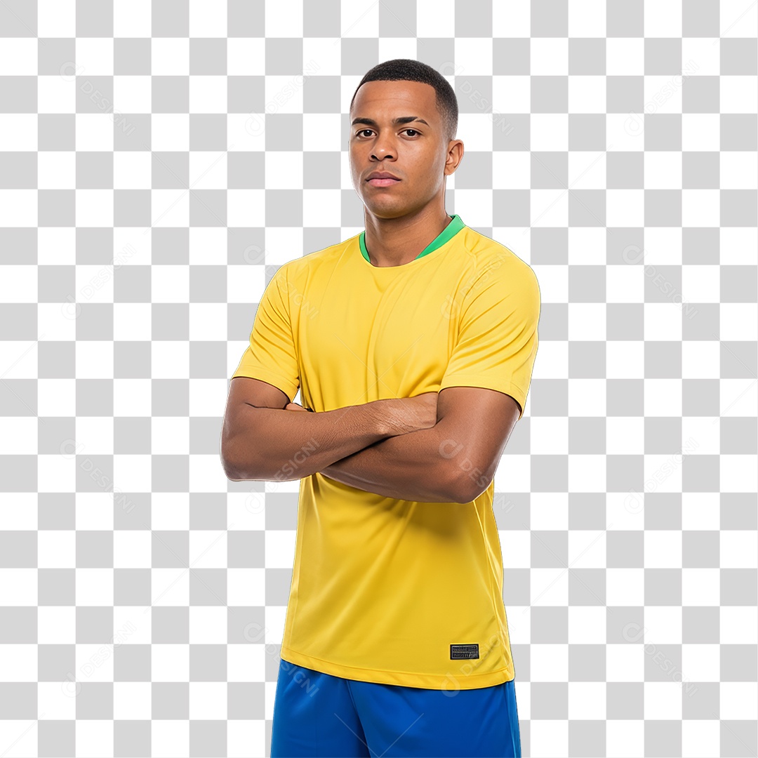 Homem Jogador Seleção Brasileira PNG Transparente