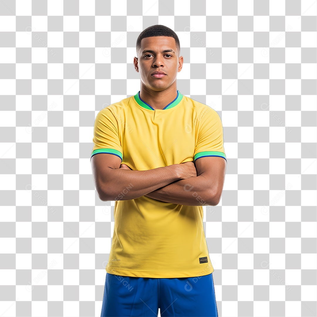 Homem Jogador Seleção Brasileira PNG Transparente