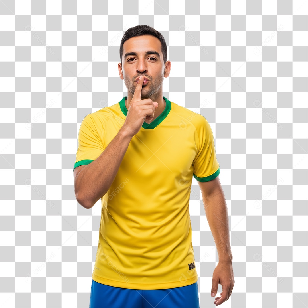 Homem Jogador Seleção Brasileira PNG Transparente