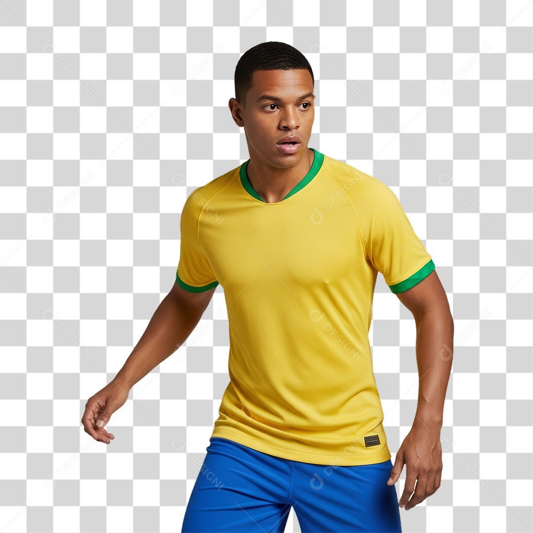 Homem Jogador Seleção Brasileira PNG Transparente