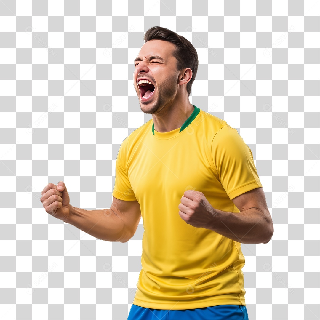 Homem Jogador Seleção Brasileira PNG Transparente