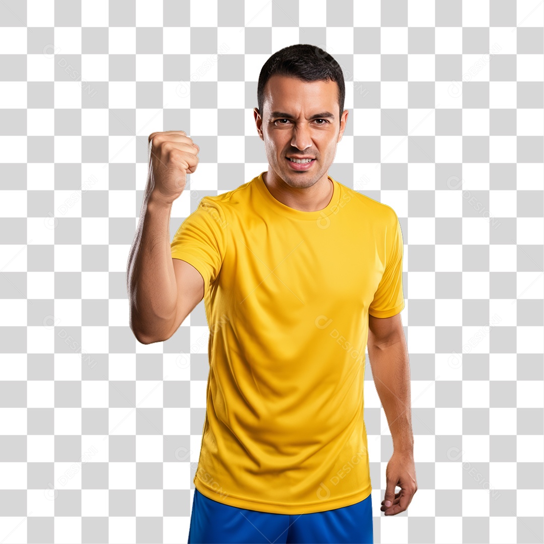 Homem Jogador Seleção Brasileira PNG Transparente