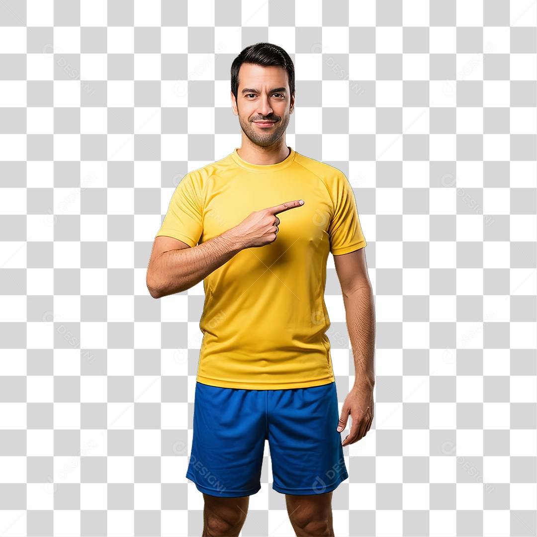 Homem Jogador Seleção Brasileira PNG Transparente