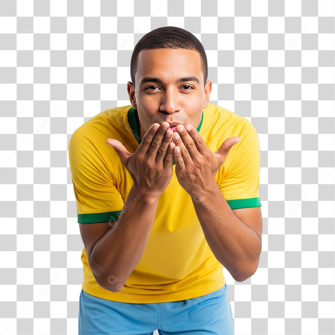 Homem Jogador Seleção Brasileira PNG Transparente