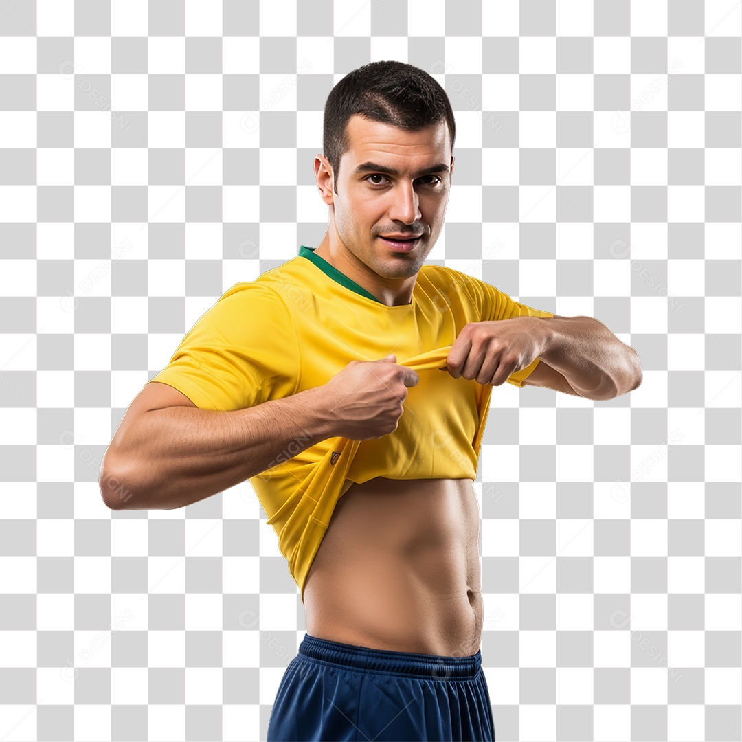 Homem Jogador Seleção Brasileira PNG Transparente