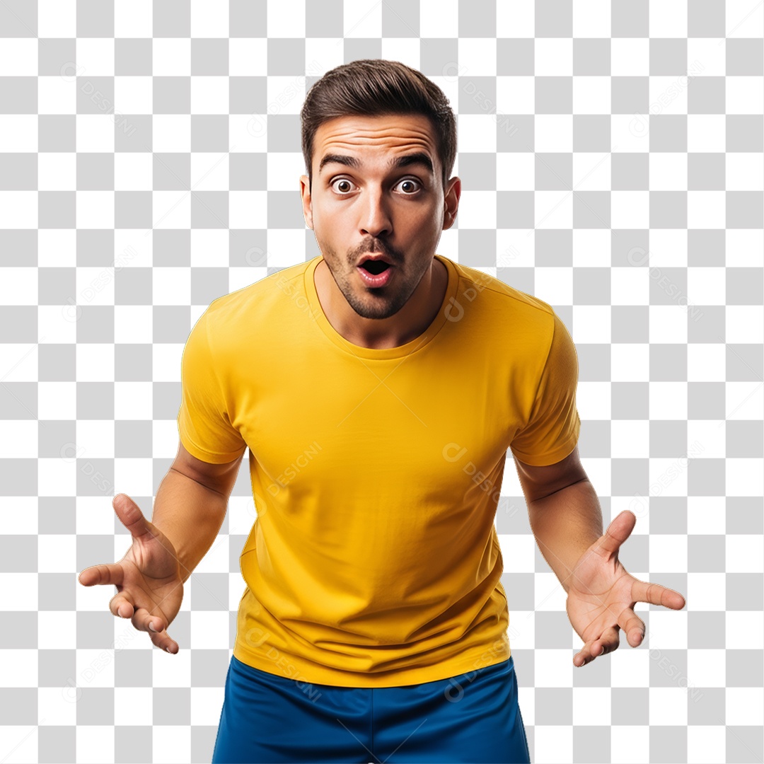 Homem Jogador Seleção Brasileira PNG Transparente