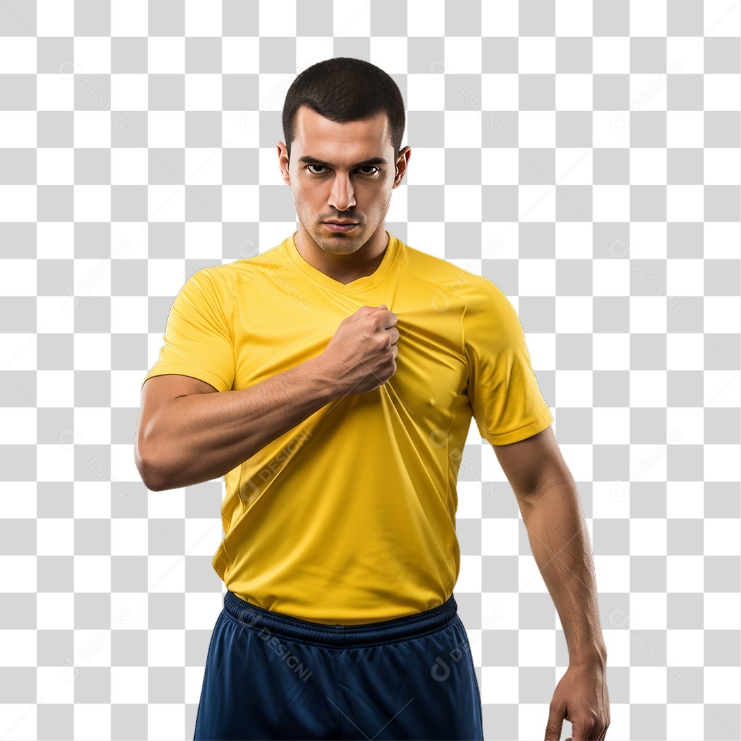 Homem Jogador Seleção Brasileira PNG Transparente