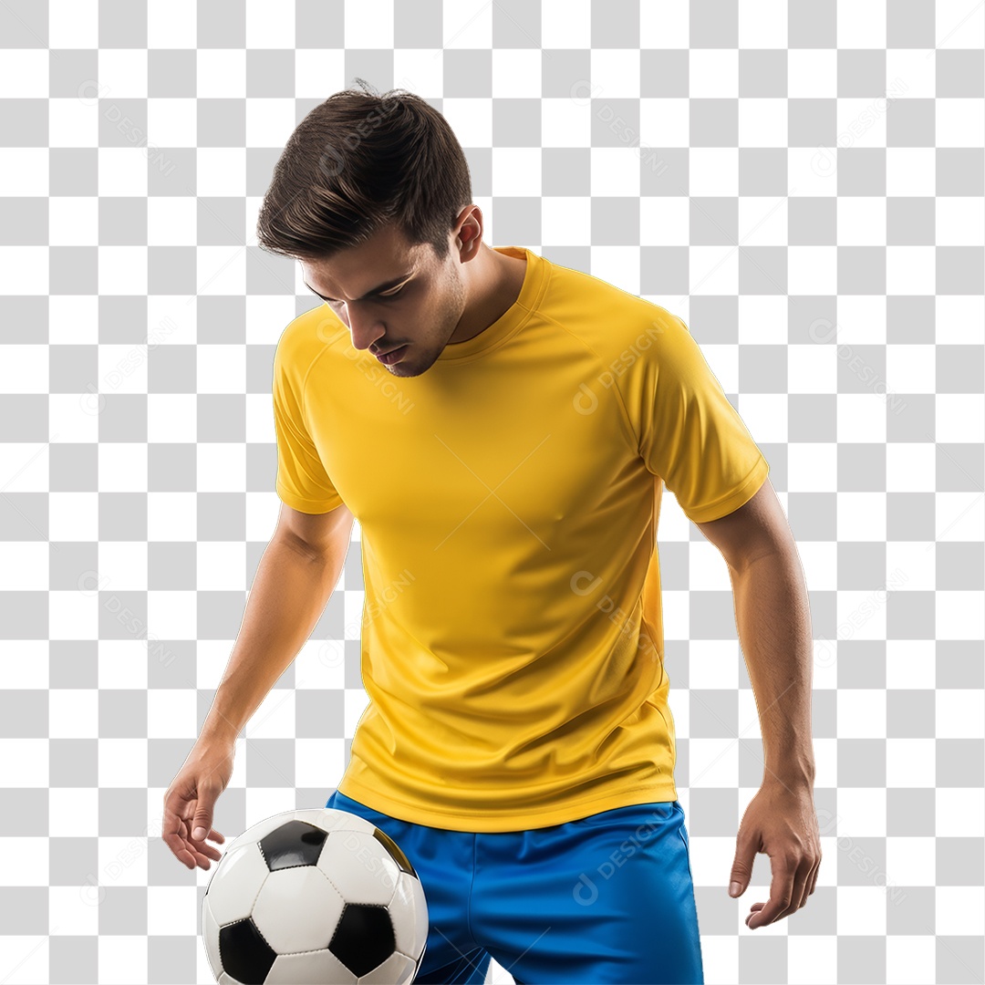 Homem Jogador Seleção Brasileira PNG Transparente