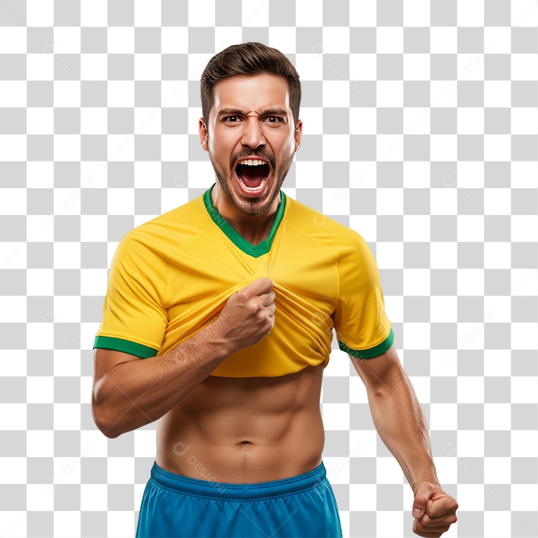 Homem Jogador Seleção Brasileira PNG Transparente