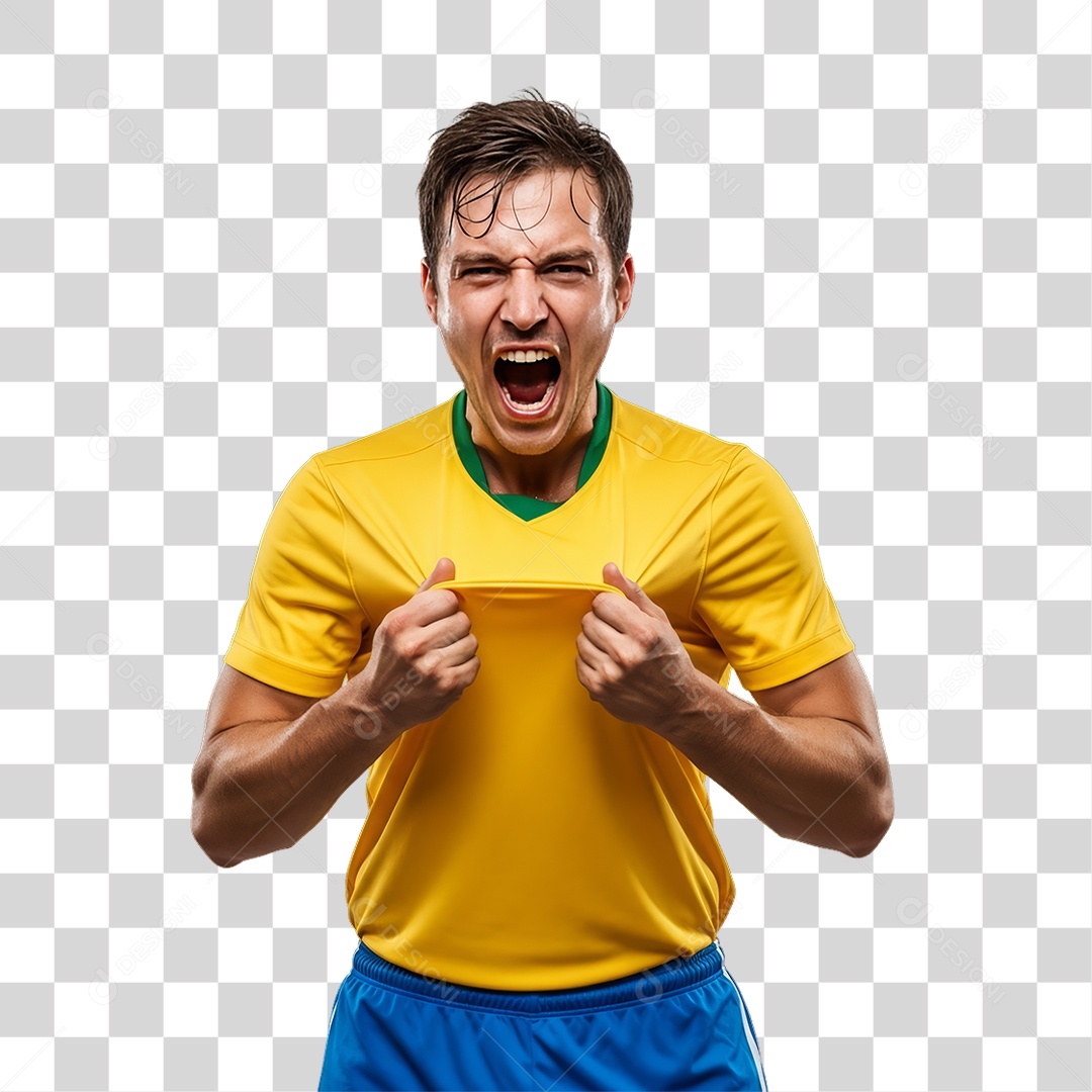Homem Jogador Seleção Brasileira PNG Transparente