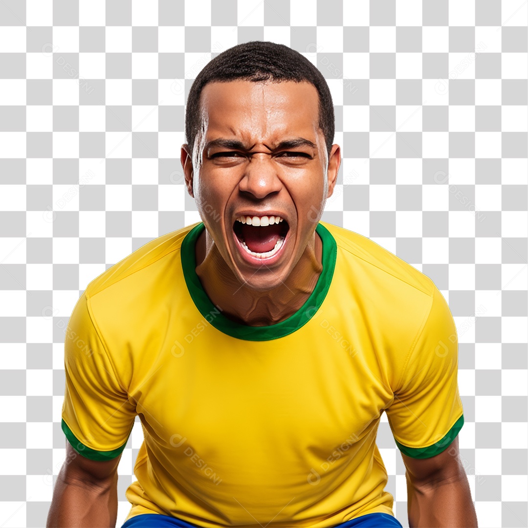 Homem Jogador Seleção Brasileira PNG Transparente