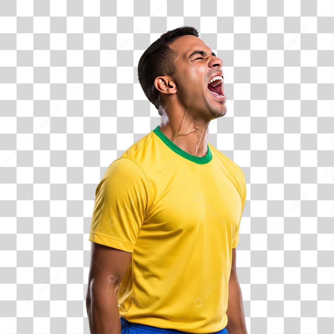 Homem Jogador Seleção Brasileira PNG Transparente