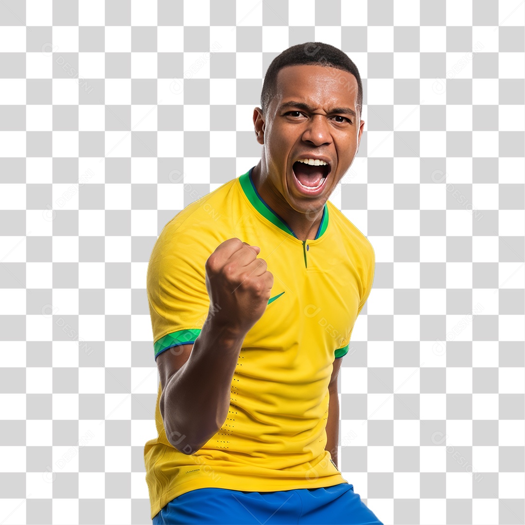 Homem Jogador Seleção Brasileira PNG Transparente