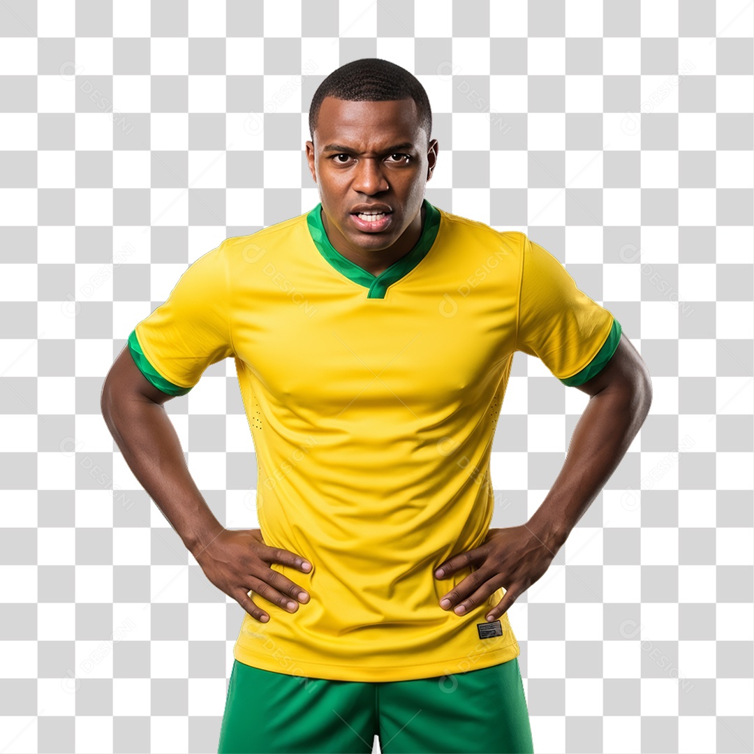 Homem Jogador Seleção Brasileira PNG Transparente