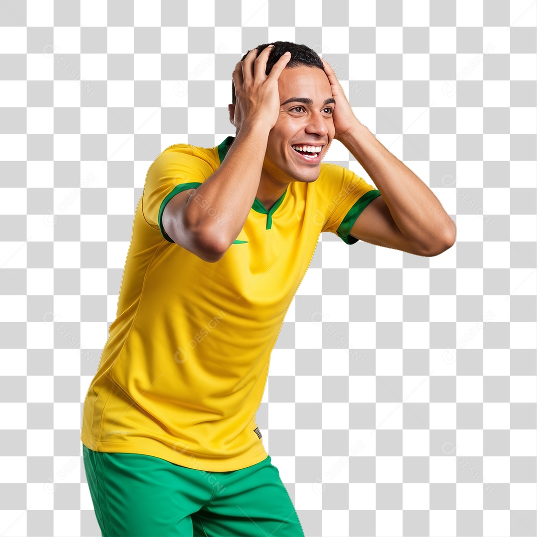 Homem Jogador Seleção Brasileira PNG Transparente