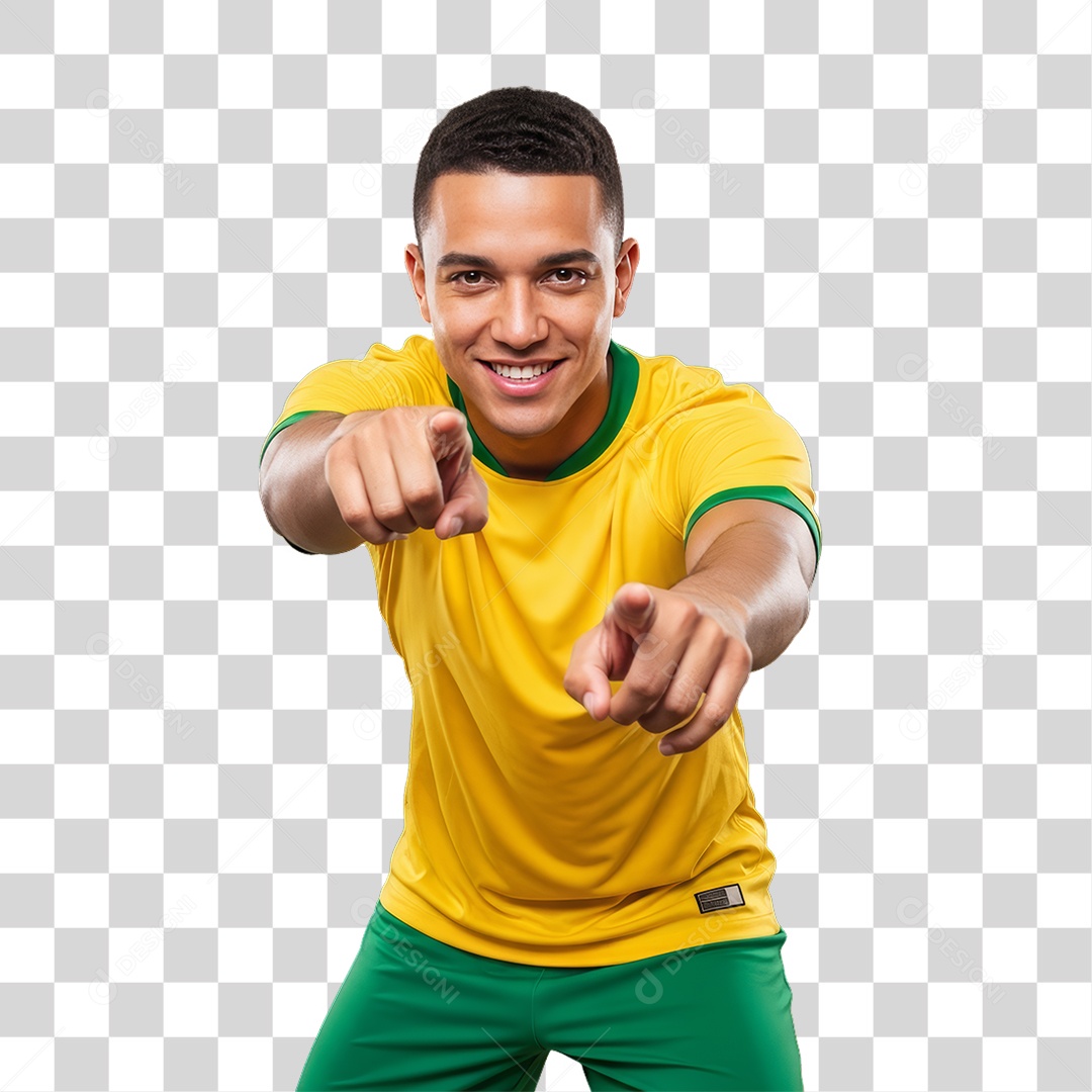 Homem Jogador Seleção Brasileira PNG Transparente