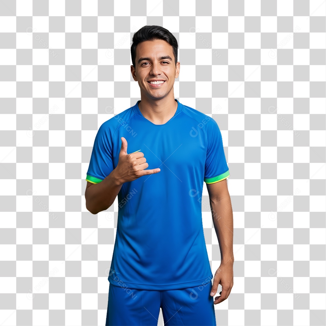 Homem Jogador Seleção Brasileira PNG Transparente