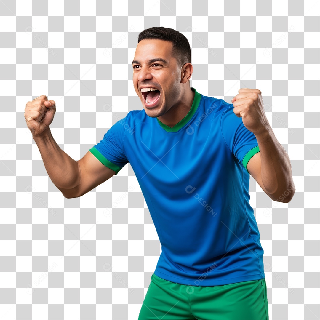 Homem Jogador Seleção Brasileira PNG Transparente