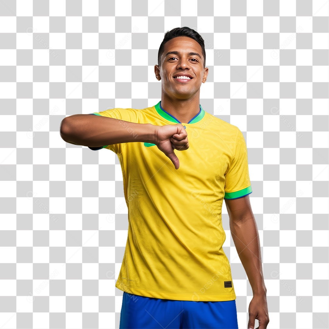 Homem Jogador Seleção Brasileira PNG Transparente