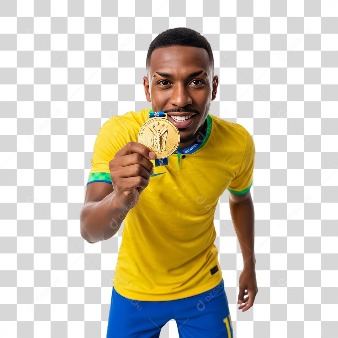 Homem Jogador Seleção Brasileira PNG Transparente