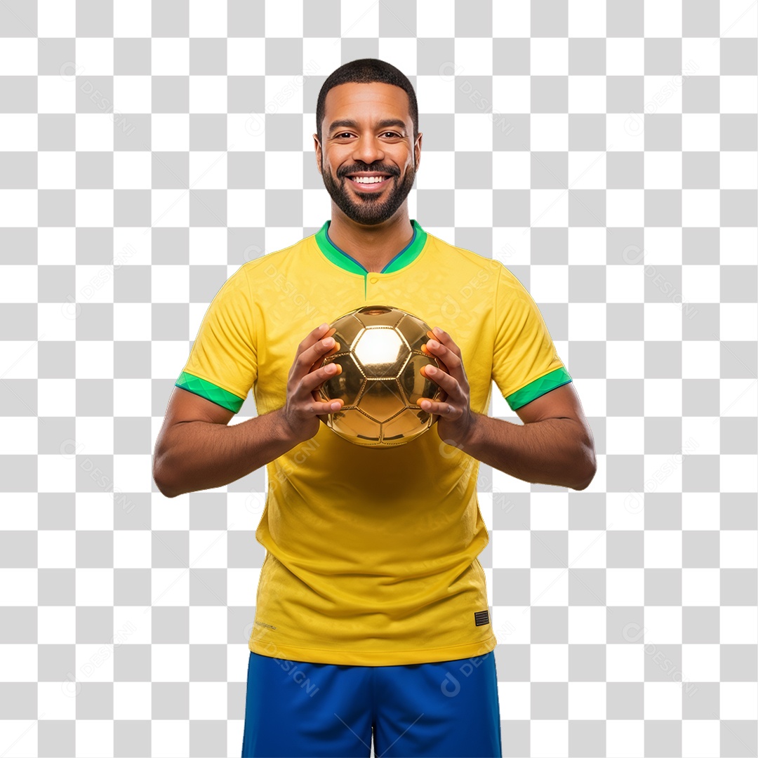 Homem Jogador Seleção Brasileira PNG Transparente