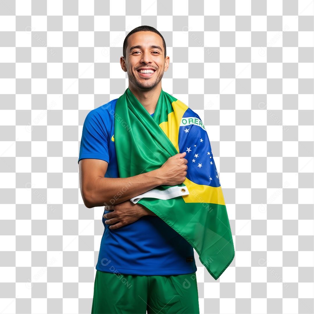 Homem Jogador Seleção Brasileira PNG Transparente