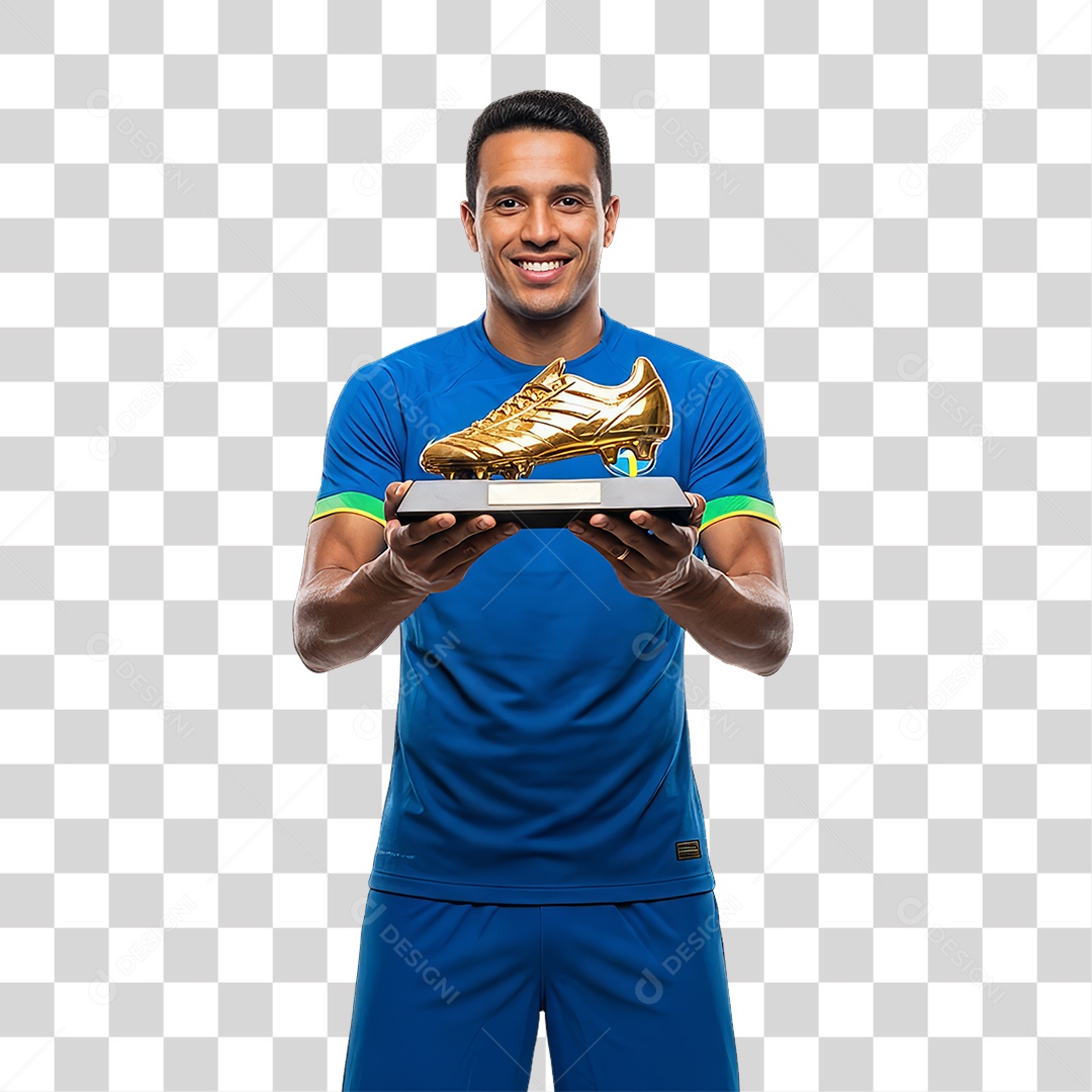 Homem Jogador Seleção Brasileira PNG Transparente