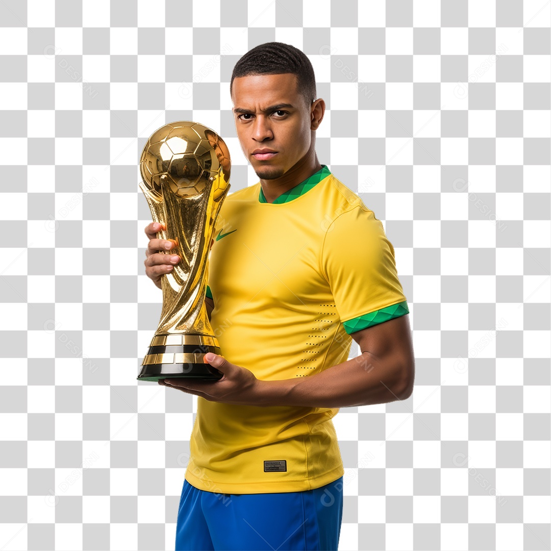 Homem Jogador Seleção Brasileira PNG Transparente