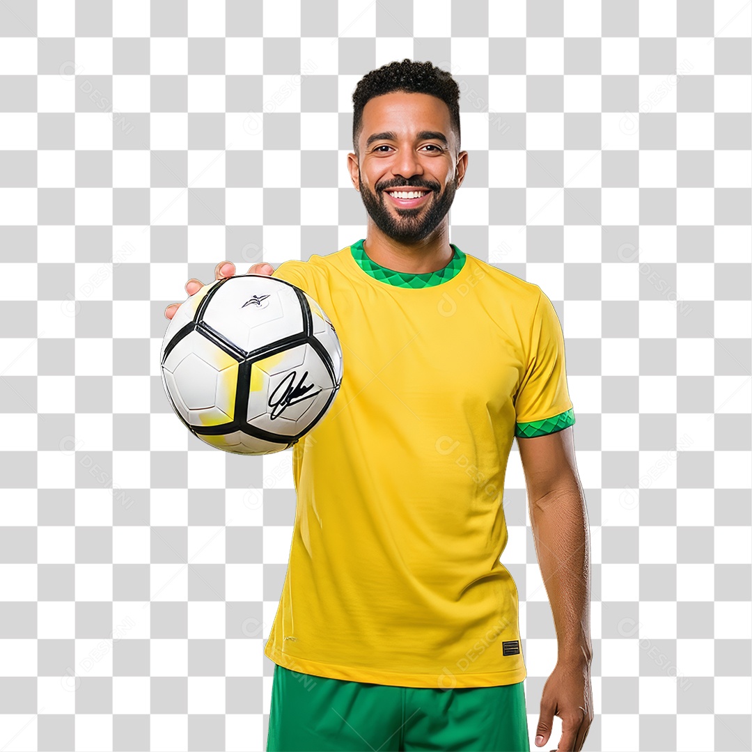 Homem Jogador Seleção Brasileira PNG Transparente
