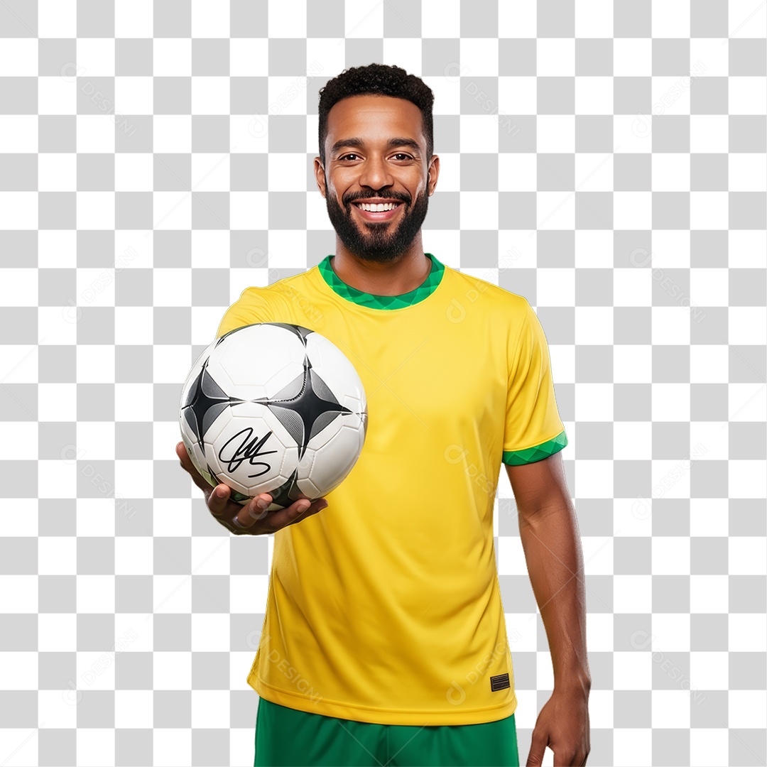Homem Jogador Seleção Brasileira PNG Transparente