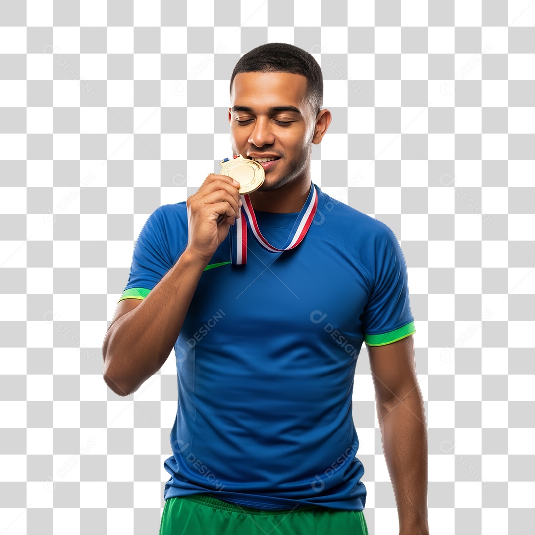 Homem Jogador Seleção Brasileira PNG Transparente