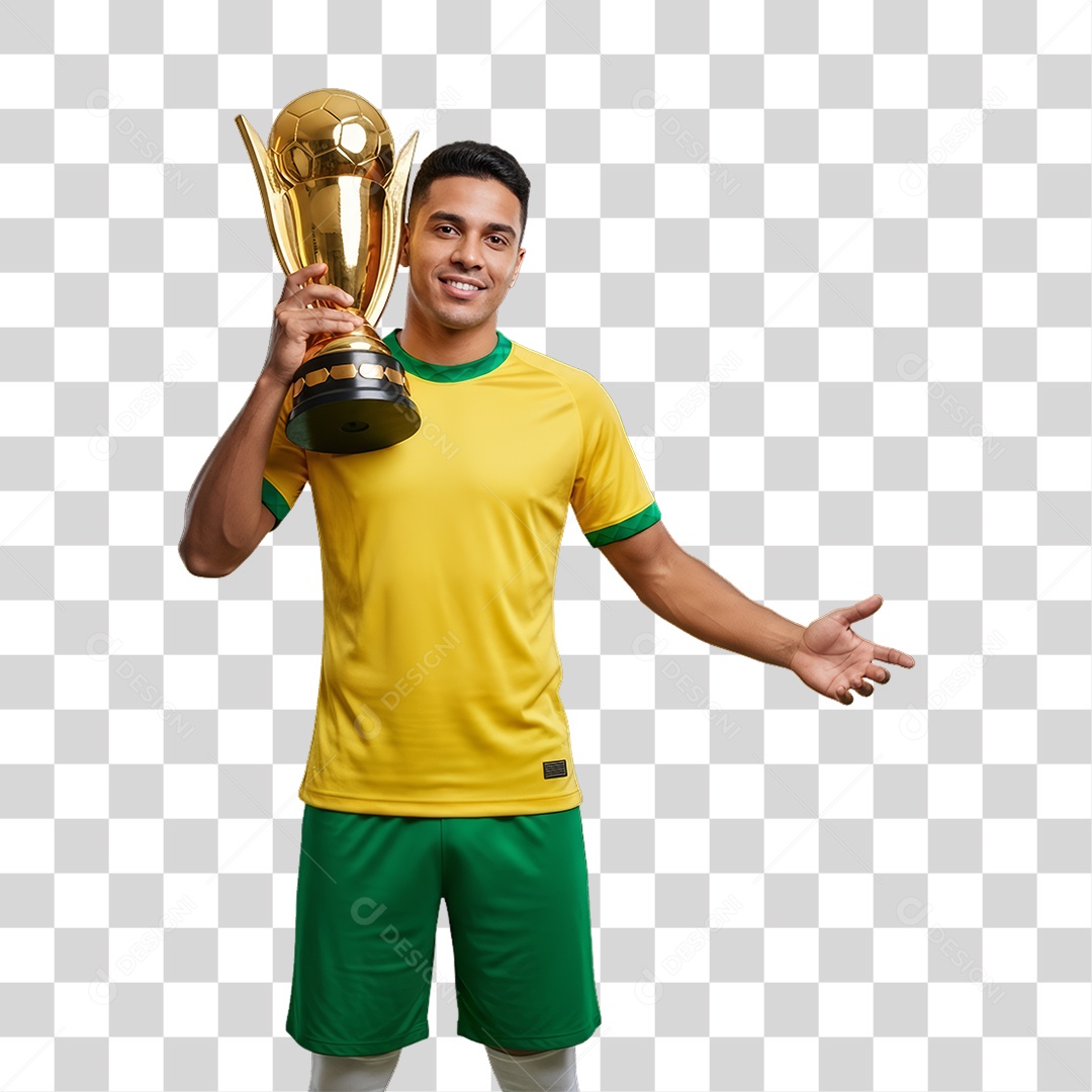 Homem Jogador Seleção Brasileira PNG Transparente