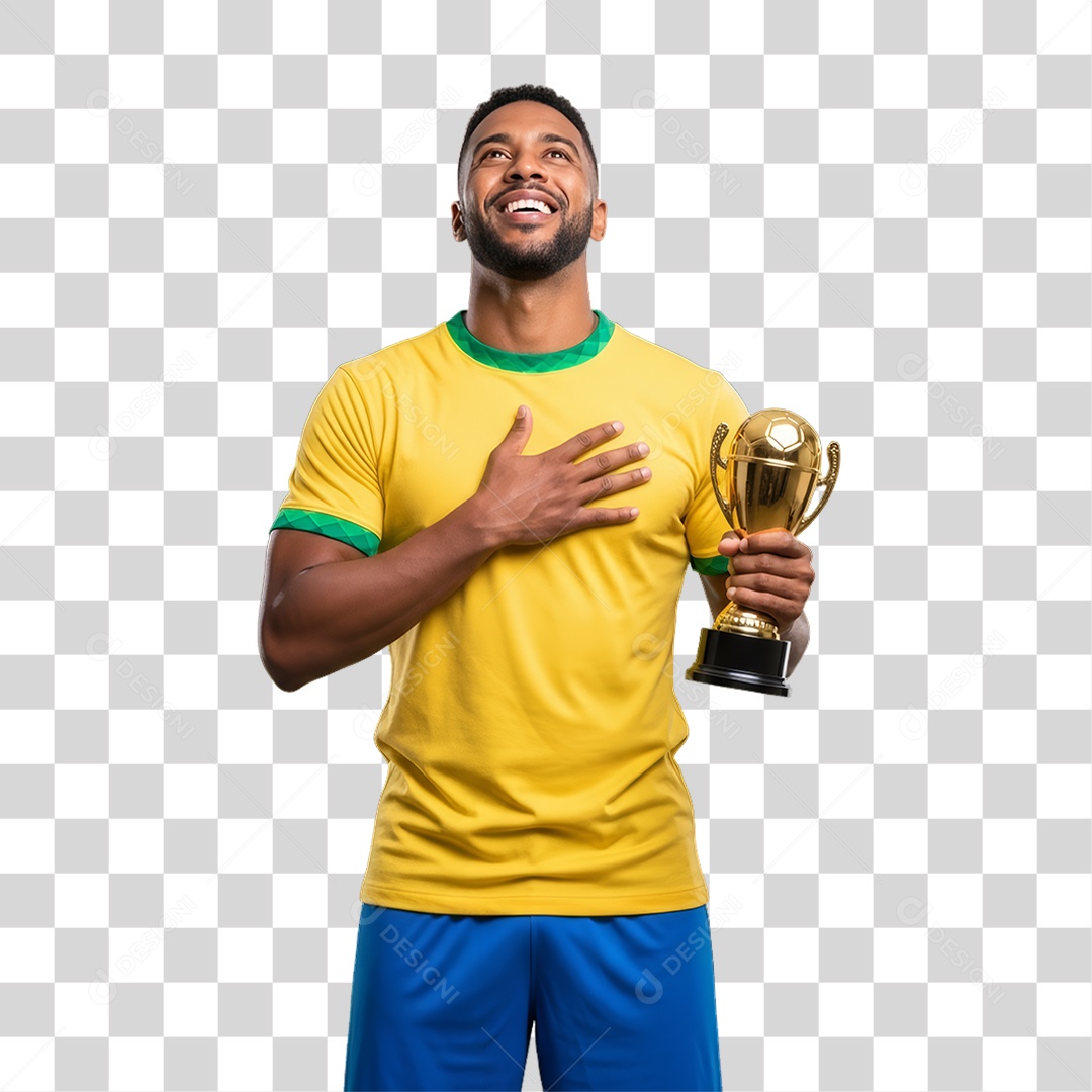 Homem Jogador Seleção Brasileira PNG Transparente