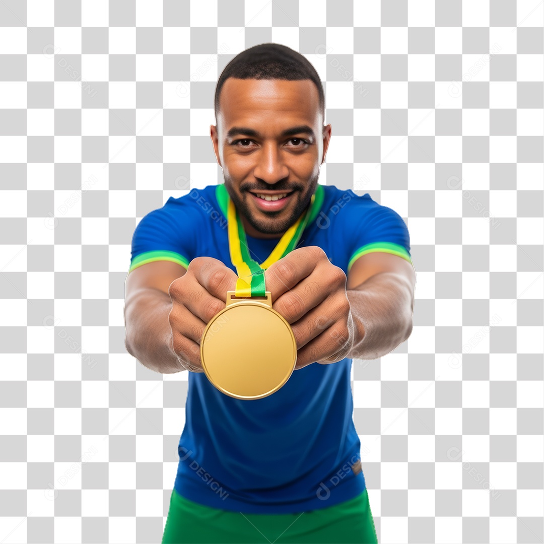 Homem Jogador Seleção Brasileira PNG Transparente