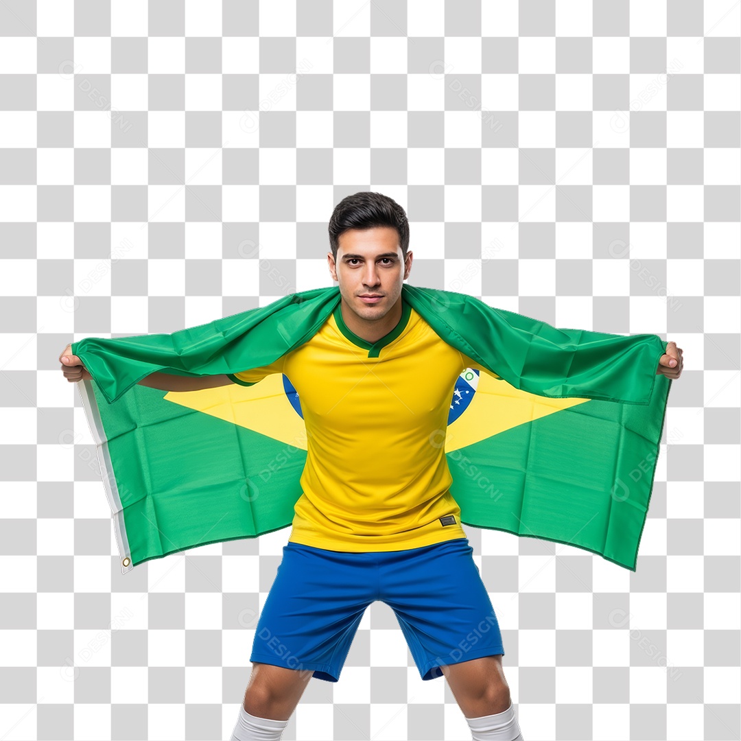 Homem Jogador Seleção Brasileira PNG Transparente
