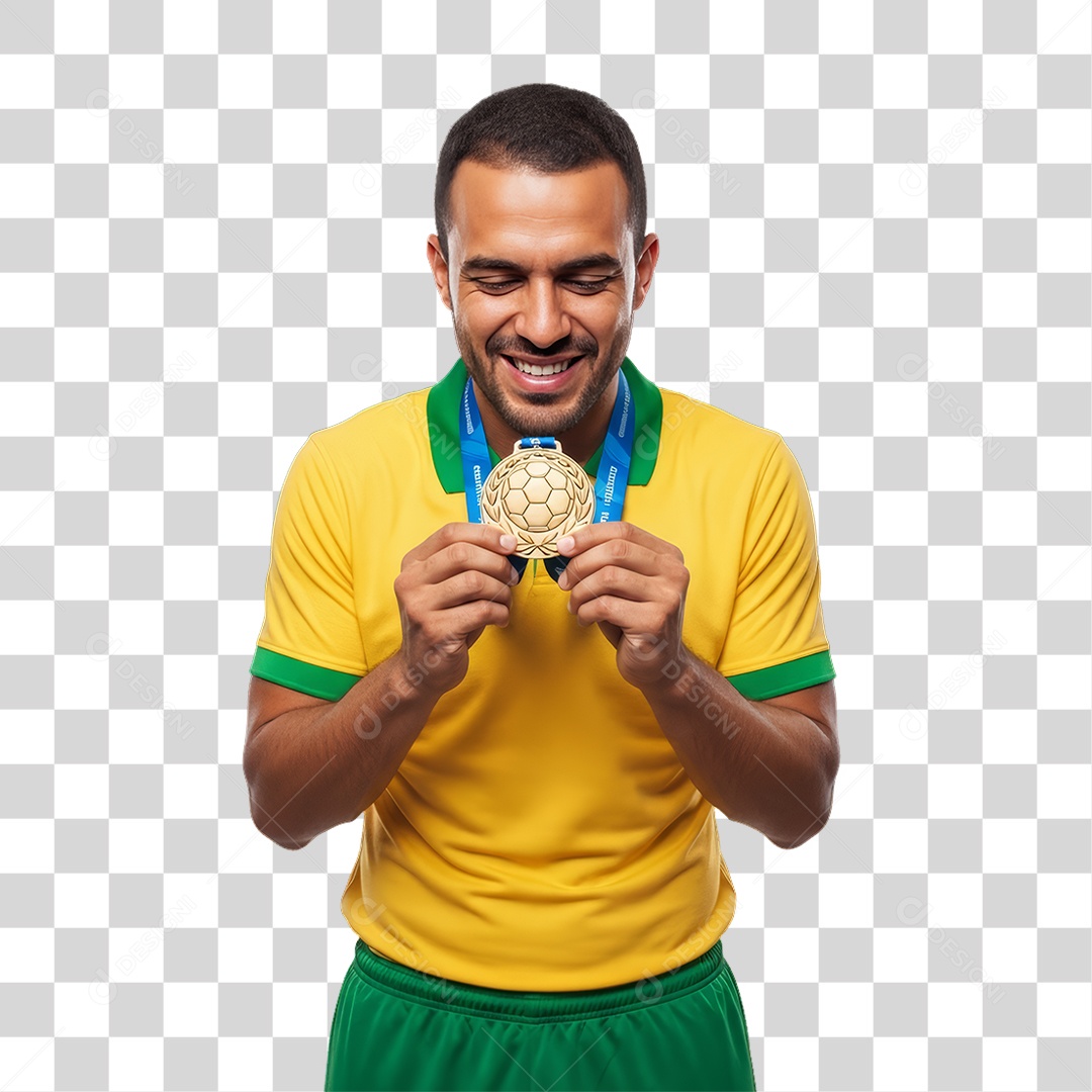 Homem Jogador Seleção Brasileira PNG Transparente
