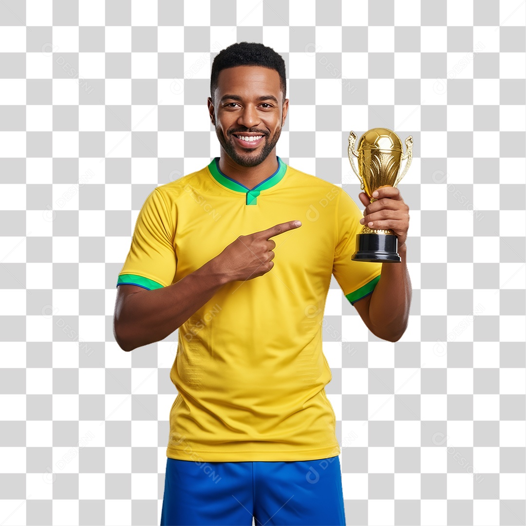 Homem Jogador Seleção Brasileira PNG Transparente