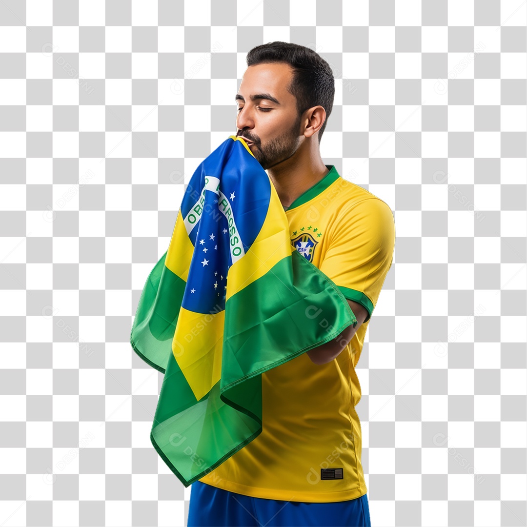 Homem Jogador Seleção Brasileira PNG Transparente